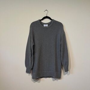 100% Cotton Knit Sweater - Old Navy - Women’s Gray Crew Neck Sweater